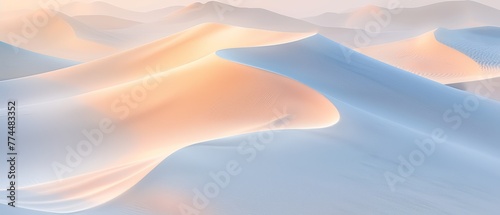 Sand Dunes Whispering in the Glow of Desert Sunset