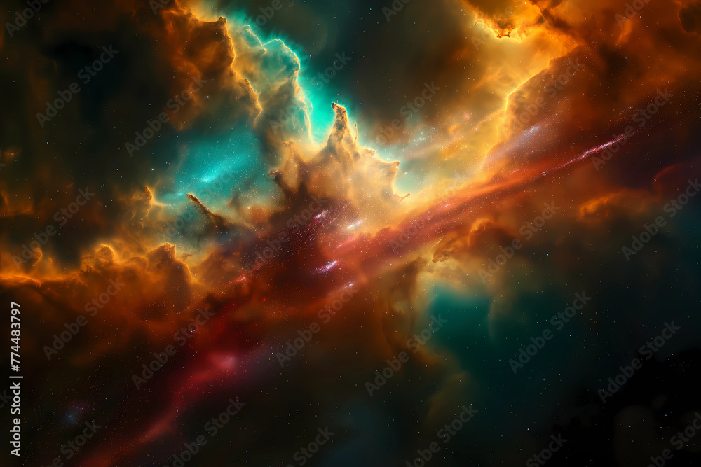 a colorful nebula