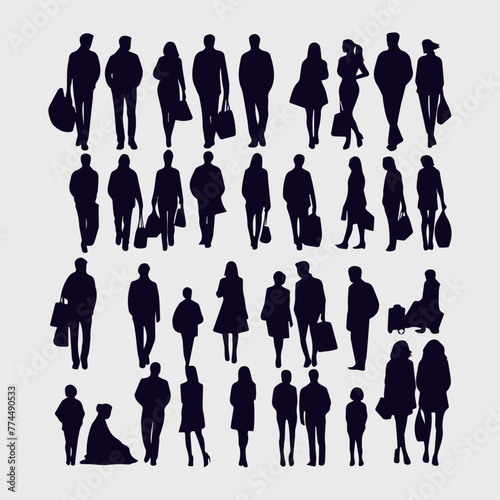 person silhouette collection design