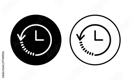 History icon set. recent event history