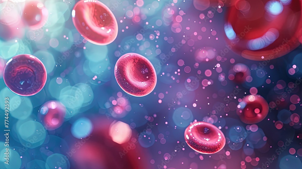 blood cells, medical background, bright colored theme, science and education blood cells, medical background, bright colored theme, science and education