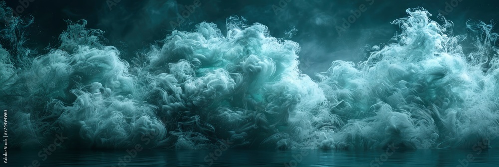 Abstract Background Gradient Teal Mist, Background HD For Designer