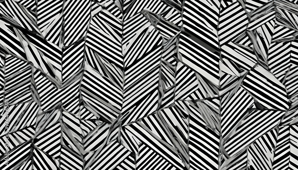 An Abstract Pattern Of Repeating Lines And Triangl