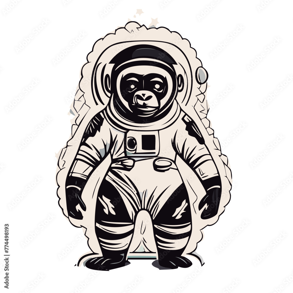 Obraz premium Simios astronautas
