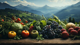 vegetables on the mountains