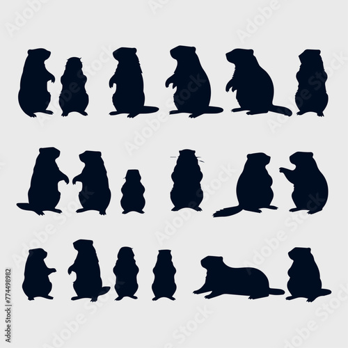 groundhog silhouette collection design © AinStory