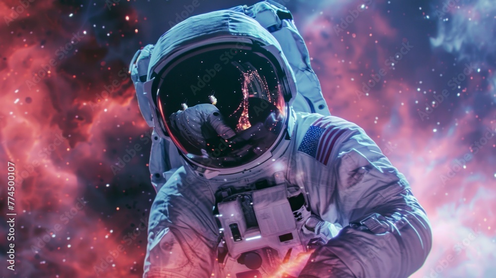 astronaut with background full of stars in the universe in high resolution and quality astronaut with background full of stars in the universe in high resolution and quality