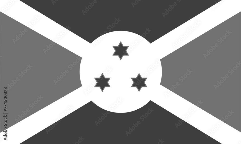 Burundi flag original black and white Burundi flag original black and white