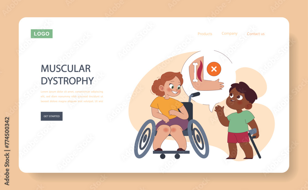 Fototapeta premium Muscular Dystrophy concept.