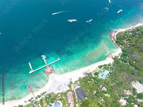 Summer island scenery of Wuzhizhou Island, Sanya, Hainan, China