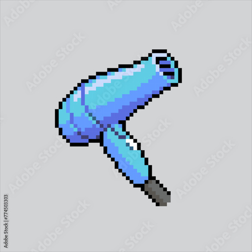 Pixel art illustration Hair Dryer. Pixelated Heater. Hair Dryer pixelated for the pixel art game and icon for website and video game. old school retro.
