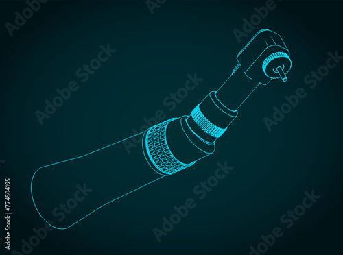 Contra angle handpiece blueprint