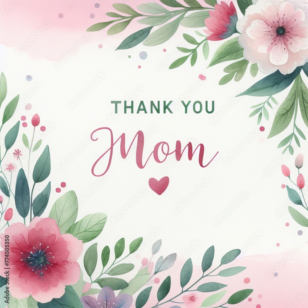 Thank you Mom – Floral gift card for mothers