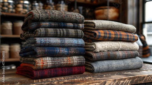 Revel in the timeless allure of a classic tweed, its textured surface evoking images of aristocratic elegance. Each fiber is a thread in the fabric of history.