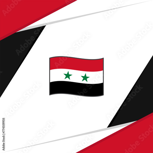 Syria Flag Abstract Background Design Template. Syria Independence Day Banner Social Media Post. Syria