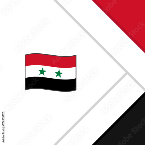 Syria Flag Abstract Background Design Template. Syria Independence Day Banner Social Media Post. Syria Cartoon