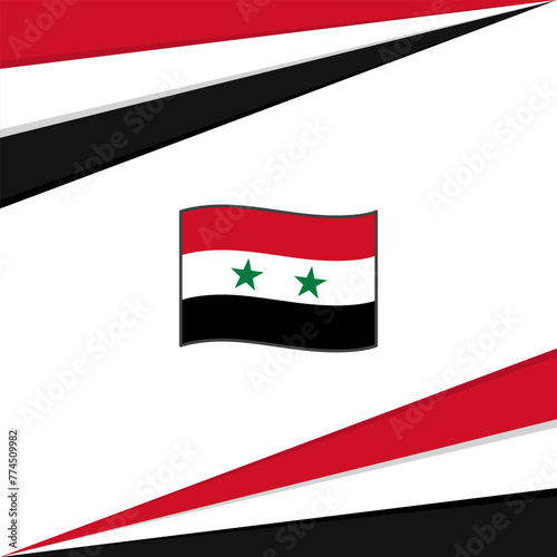 Syria Flag Abstract Background Design Template. Syria Independence Day Banner Social Media Post. Syria Design