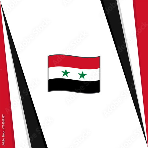 Syria Flag Abstract Background Design Template. Syria Independence Day Banner Social Media Post. Syria Flag