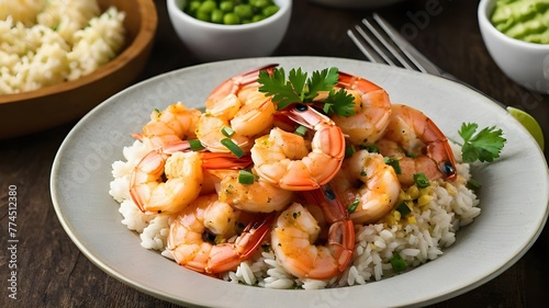 Delicious Cooked Shrimp Dish - Gourmet Seafood Cuisine Photography for Culinary Enthusiasts, Food Lovers, and Restaurant Menus