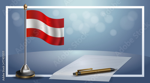 Austria National Day, template banner with bokeh background, vector Illustration
