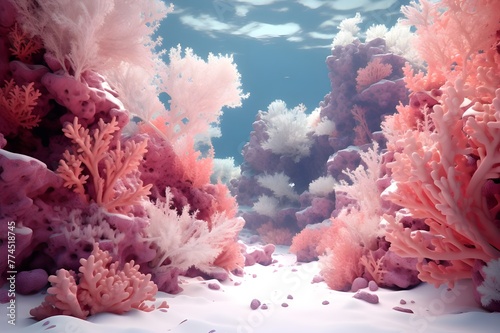 The corrected term is "3D HD Full Brightness Coral Pink and White Dreamland"