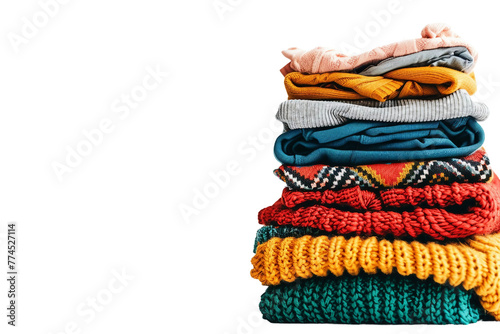 Stack of colorful clothes