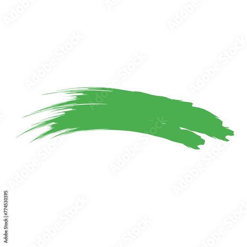 Green hand painted vector abstract brush
