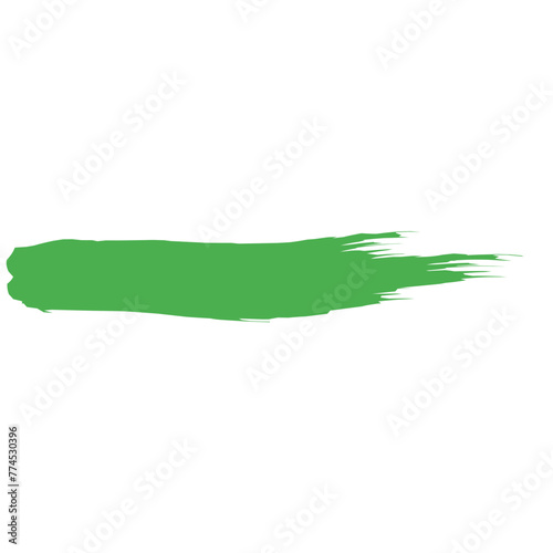 Green hand painted vector abstract brush