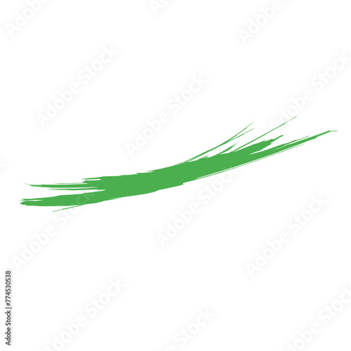Green hand painted vector abstract brush