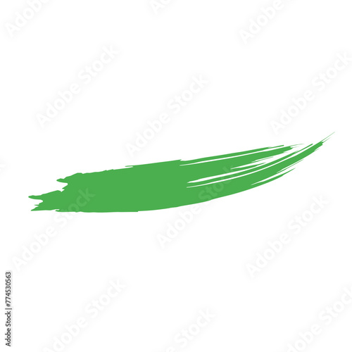 Green hand painted vector abstract brush