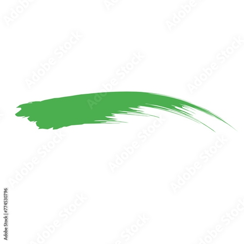 Green hand painted vector abstract brush