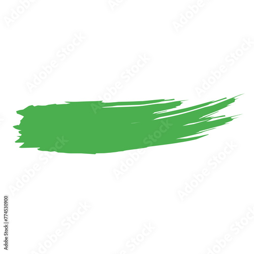Green hand painted vector abstract brush