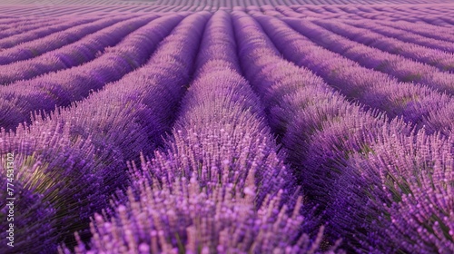 A field of lavender swaying in the wind AI generated illustration