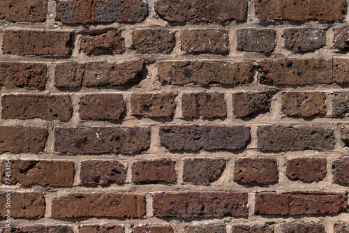 Background texture of a very old brick wall.