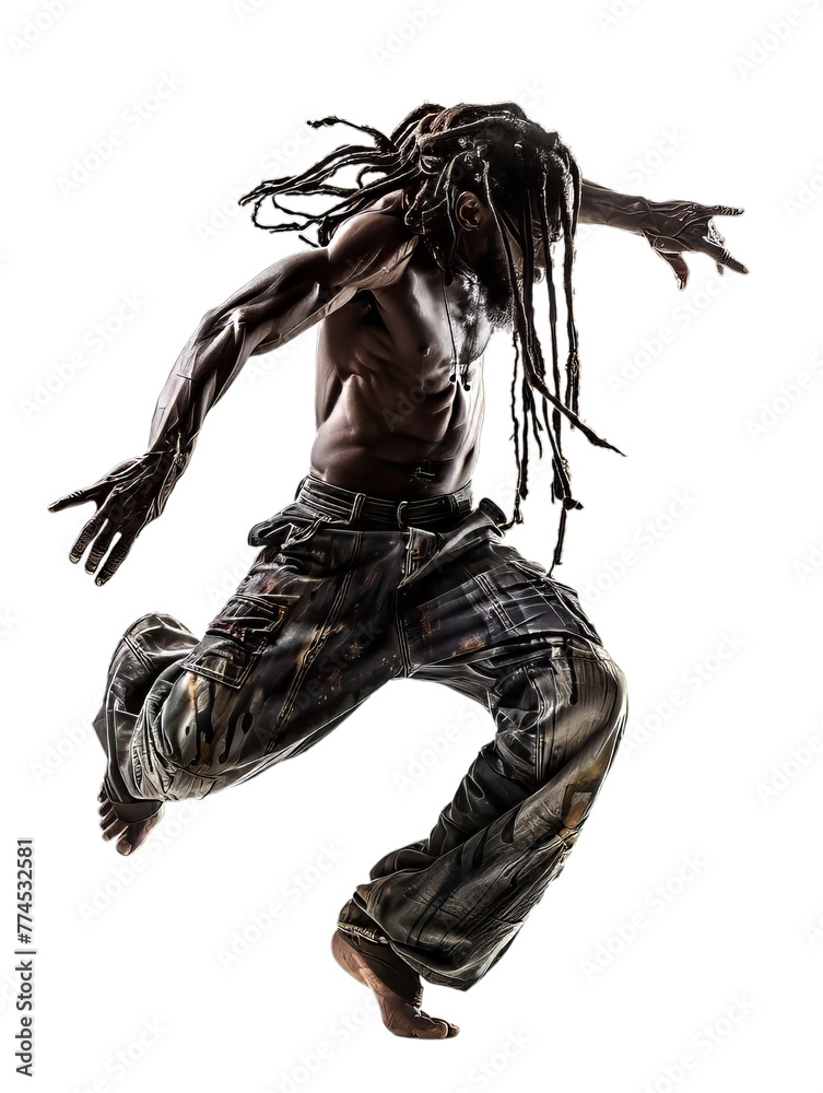 Dreadlock Man in a Dance Dreadlock Man in a Dance