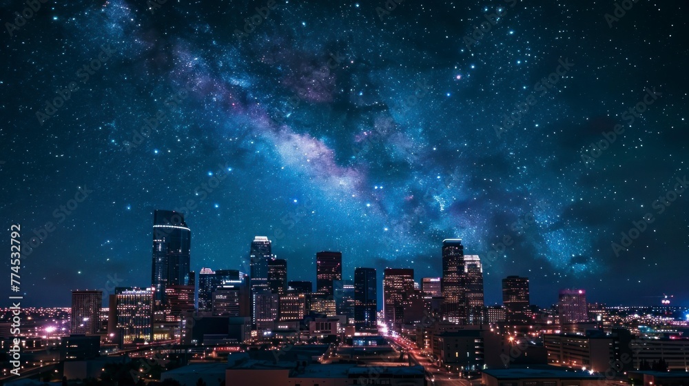 custom made wallpaper toronto digitalbeautiful view of the city of Los Angeles at starry night