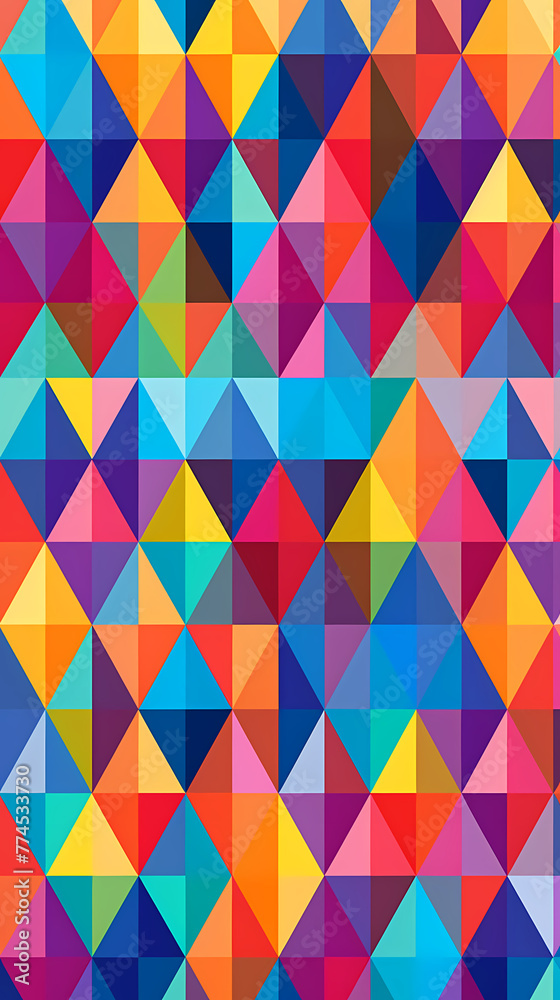 Seamless multi-colored rhombus pattern