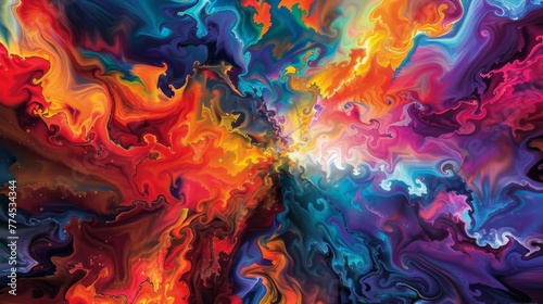 Each explosion is like a burst of energy as the colors twist and turn into beautiful abstract shapes.