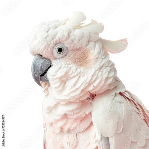 Giraffe parrot with white feathers on Transparent Background © TheWaterMeloonProjec