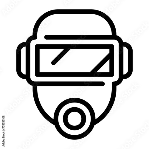 facemask line icon