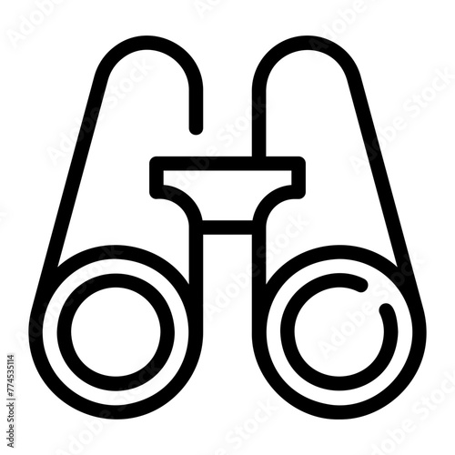 binoculars line icon