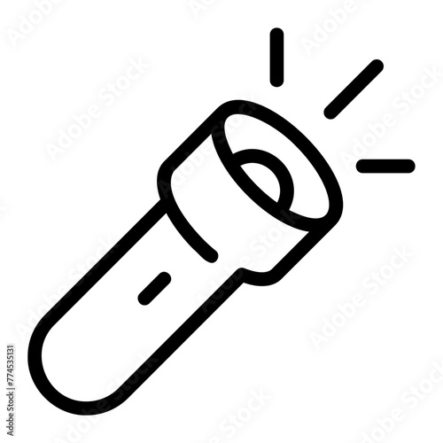 flashlight line icon
