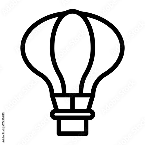 Air balloon icon in outline style