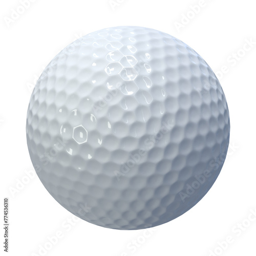Golf ball white color, 3d render