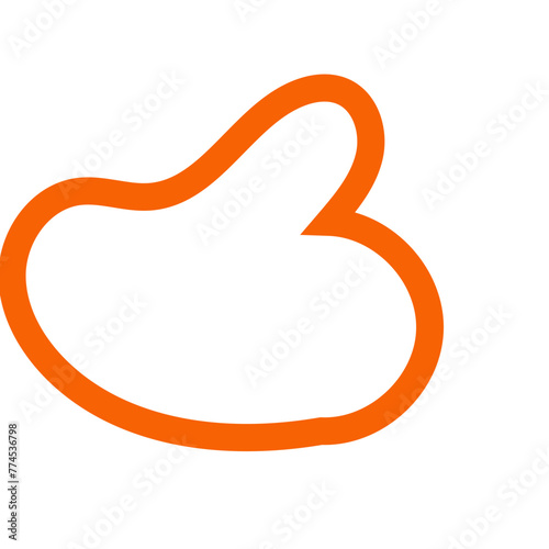 Wallpaper Mural Orange abstract outline vectors Torontodigital.ca