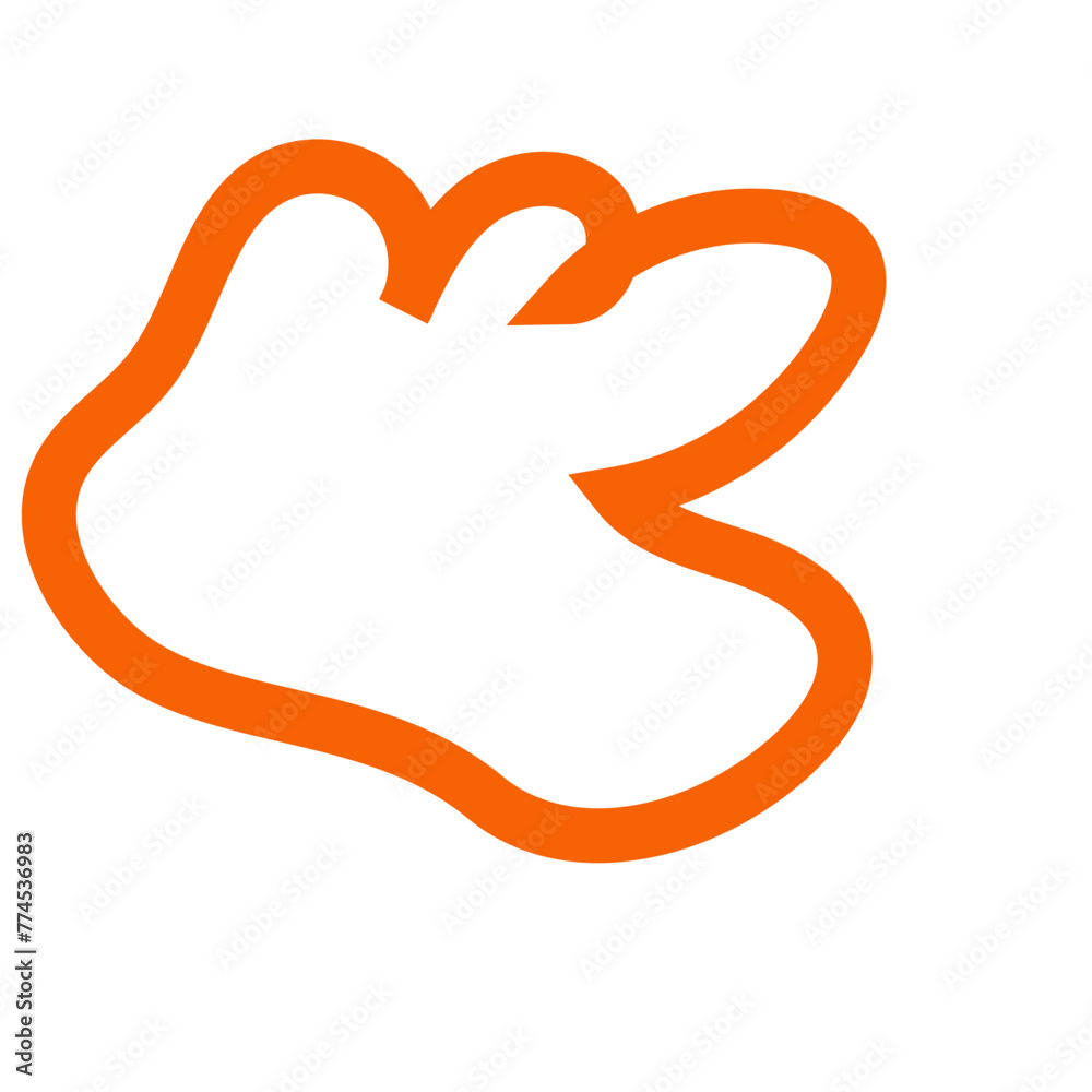 Orange abstract outline vectors Orange abstract outline vectors