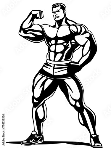 illustration of a bodybuilder