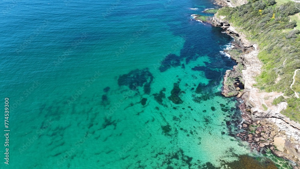 Aerial View of a Beach in Australia in Summer 