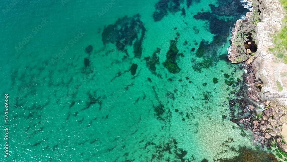 Fototapeta premium Aerial View of a Beach in Australia in Summer 