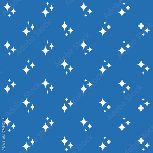 Shiny Blinking Stars Vector Seamless Pattern